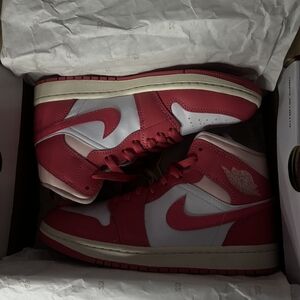 Nike Women's Sea Coral and White High-Top Sneakers